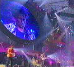 Светодиодный экран на концерте группы Rolling Stones