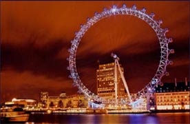 Огромное колесо обозрения в Лондоне