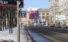 Электронный полноцветный ламповый видеоэкран на Ленинградском проспекте