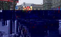 Большой видеоэкран для наружной рекламы в Москве на Ленинградском проспекте