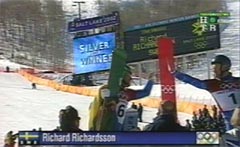 Фотография большого электронного табло на Олимпийских играх 2002 в Солт-Лейк-Сити. Размер видеотабло примерно 9х12метров.